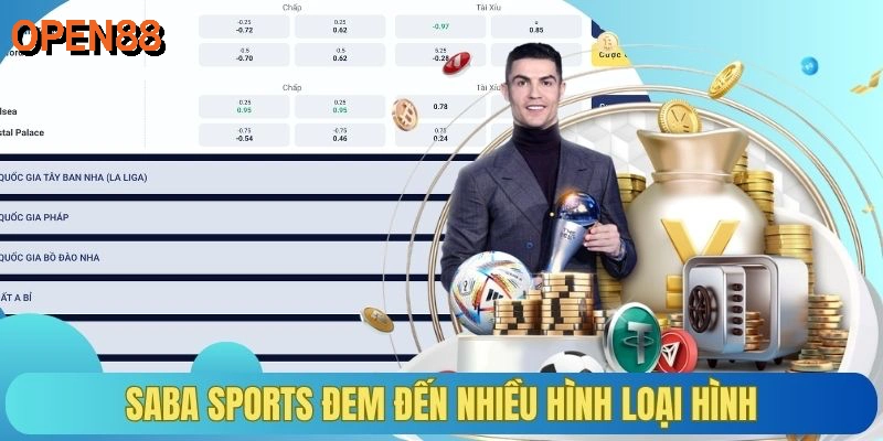 Saba Sports đem đến nhiều hình loại hình